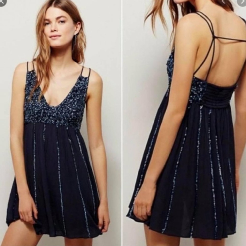 We the Free Blue sequin dress size S